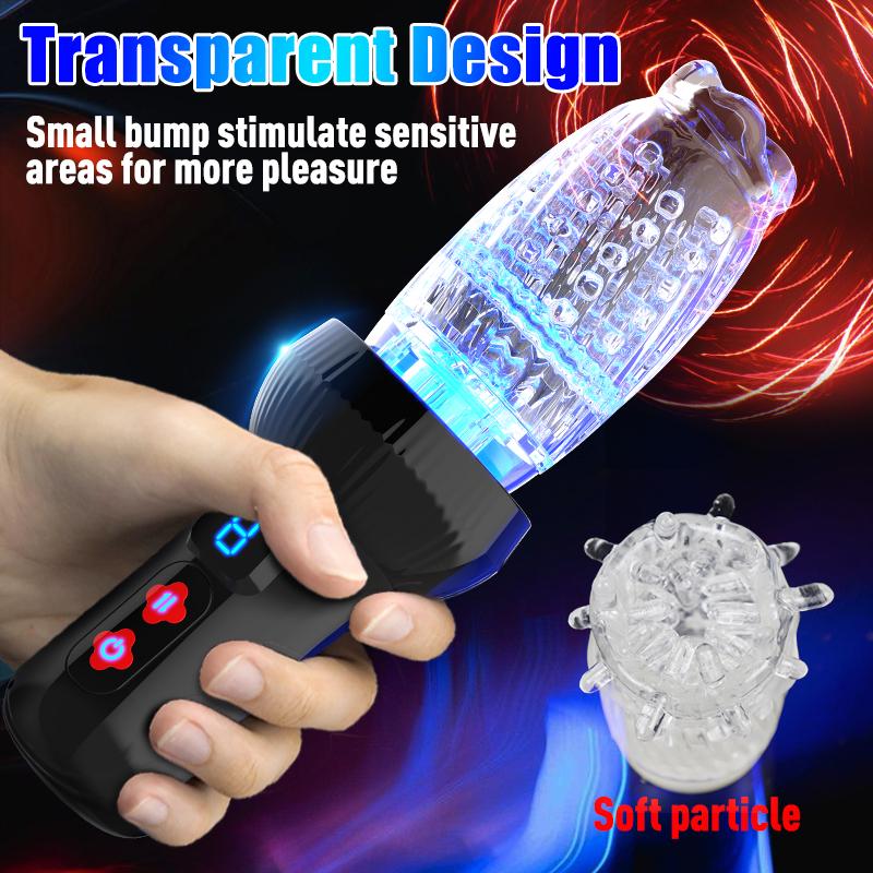Male Masturbator Piston Penis Massager Penis Blowjob Stimulator Auto Rotating Masturbation Cup Male Adult Products