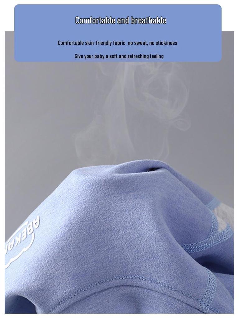 Kids' Warm Fleece Underwear Set - Thickened, Seamless Pajamas for Boys & Girls, Perfect for Autumn/Winter Home Wear