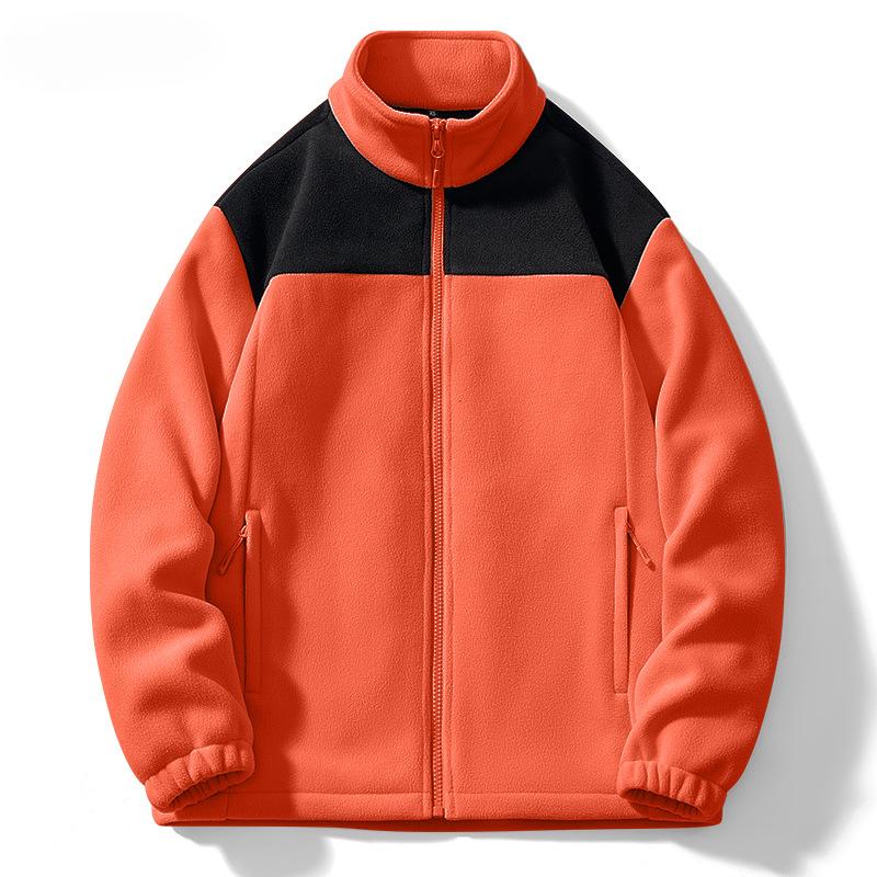 

Мужская флисовая куртка для активного отдыха, сочетающая цвета, повседневная, осенне-зимняя, новый стиль, мужская, с утолщенным полярным флисом и плюшевой подкладкой 3XL