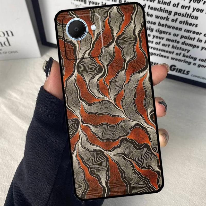 African Print Fabric For Realme C75 C55 C71 C61 C53 C33 C63 C51 C65 C67 11 12 13 14 15 Pro Plus GT6 GT7 Pro Case