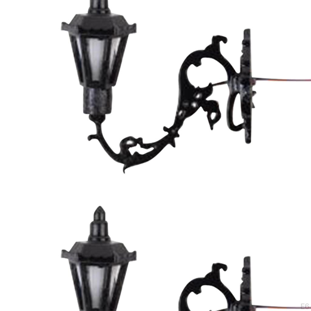 2 Pieces Miniature Street Lights Hanging Lamp Ornament Toy Accessory 1:12 Vintage Wall Models