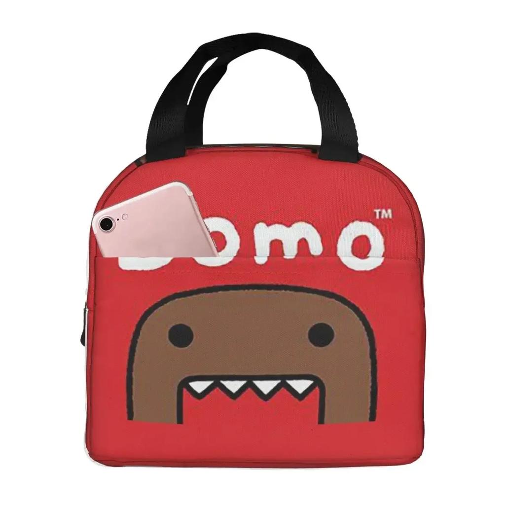 Domo Kun RAWR Merch Cartoon Anime Insulated Lunch Bag for Women Kids Leakproof Food Boxes Thermal Lunch Box Tote