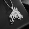 Horse Head Pendant Necklace for Women Mens Stainless Steel Animal Horse Jewelry Necklace Jewelry Jewelry