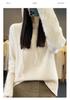 2024 Autumn/Winter Women's Pure Wool Hooded Knit Pullover - College Style Sweater