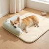 Dog Cooling Mat Soft Cat Sleeping Pad with Pillow Washable Summer
