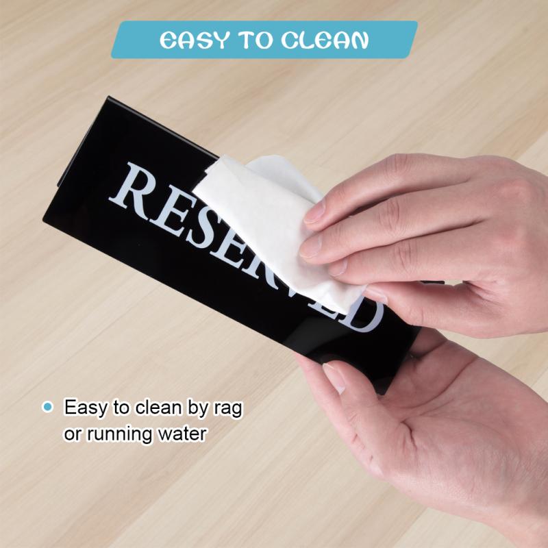 6pcs Acrylic Table Sign Waterproof Inverted V Triangle Table Seat Reminder Sign For Hotel Restaurant