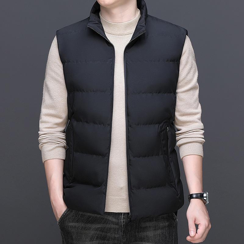 Autumn and winter new cotton-padded clothes, vest, vest jacket, vest, winter men's large size warm sleeveless vest jacket