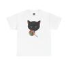 Black Cat with Lollipop Graphic T-Shirt – Cute Colorful Candy Cat Unisex Tee
