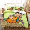 Personality Flintstones Beding Set Carton Anime thre-piece set Adult People Kid Bedrom with Soft Fabric Duvetcover Sets 3D Kawai couete