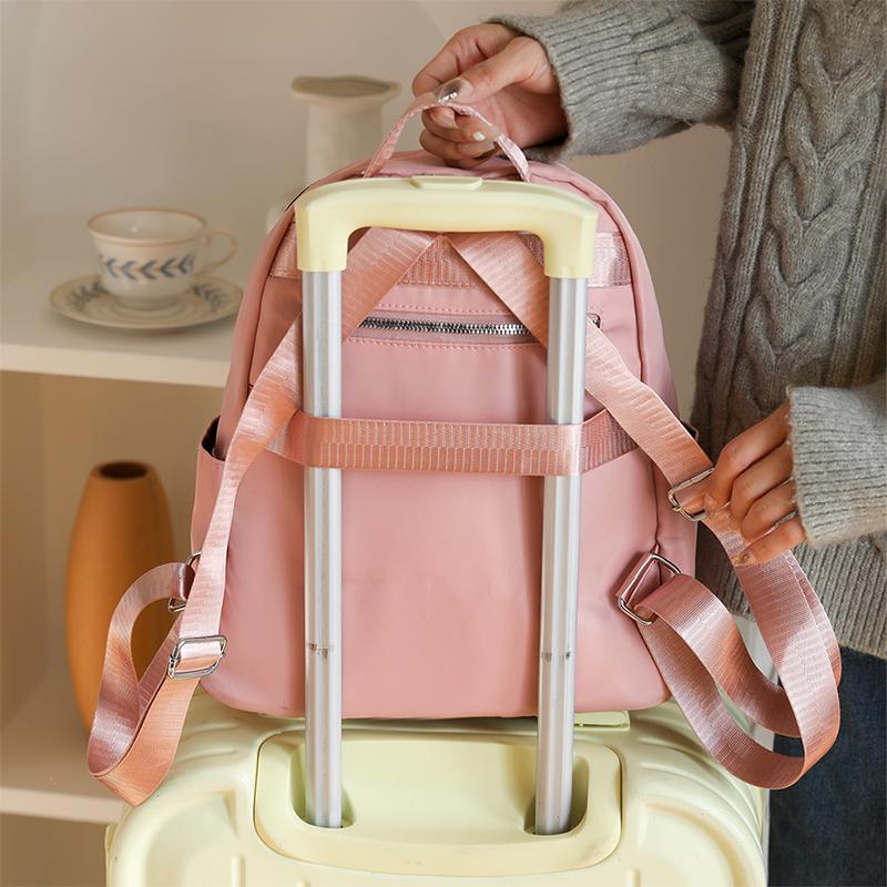 Student Solid Color Backpack Short-Distance Travel Bag Women's Bag