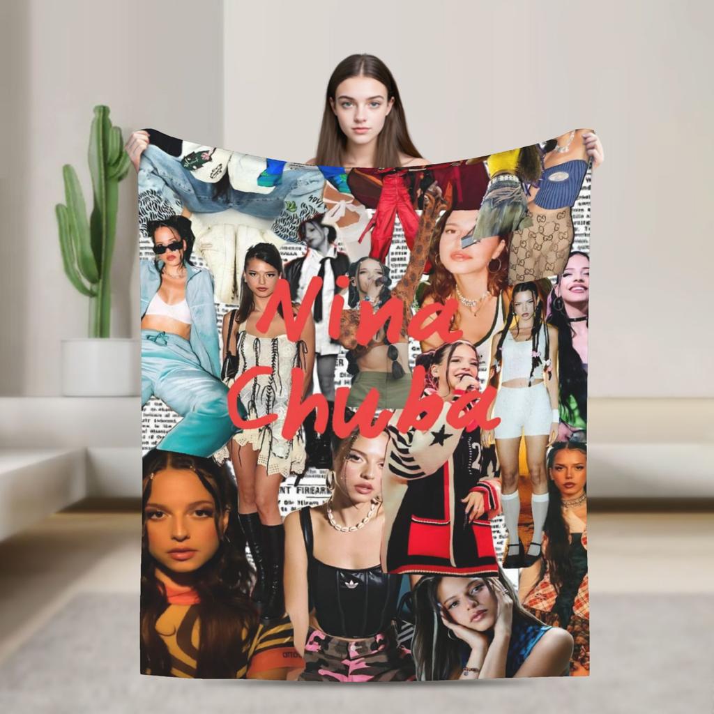 Warm Blanket Travel Office Nina Chuba 2025 Tour  Throw Blanket  Flannel Bedspread For Couch Chair Street Trend Sofa Bed Cover