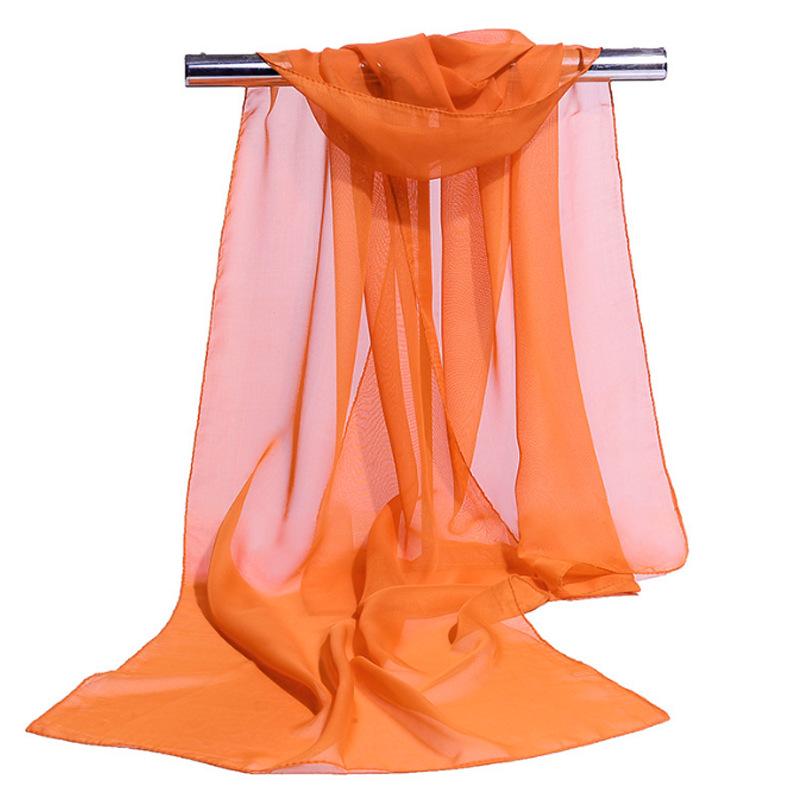 Drukowany Kwiatowy Szyfon Długi Damski Drukowany Jedwabny Szalik Nowy Jednolity Kolor Mały Szalik