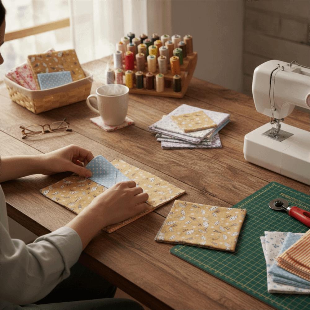 56pcs Household Handcraft Precut Fabric Bundles Quilting Fabric Squares For Handmade Cloth