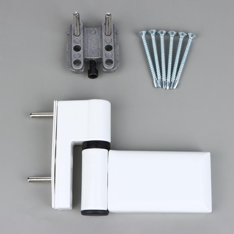 Adjustable Door Flag Hinge Triad with Aluminium Buffer for Double Glazing Doors