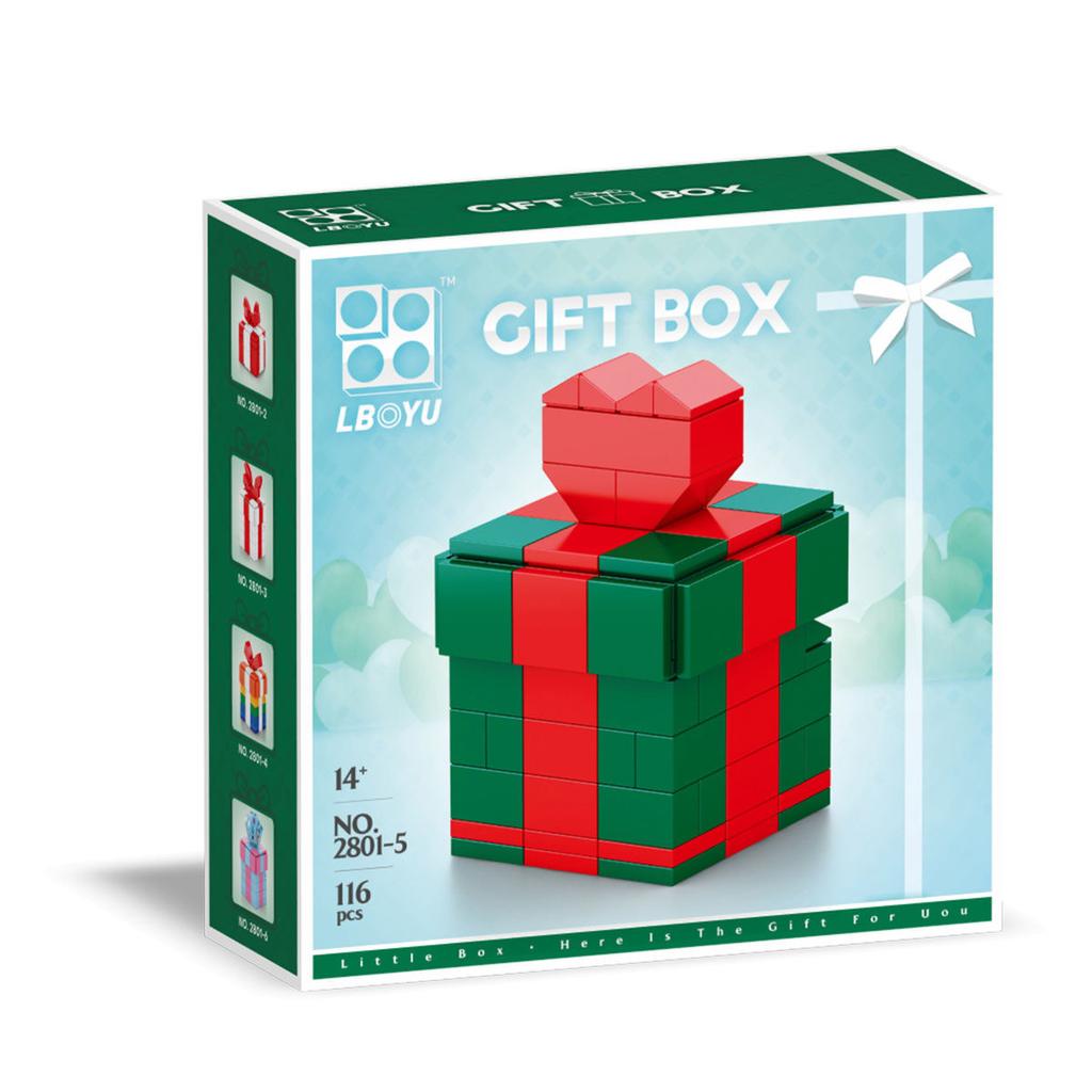 Geschenkbox für Weihnachten Geschenkbox zum Geburtstag Geschenkbox zum Valentinstag Selbstverriegelnde Bausteine Spielzeug