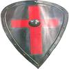 18 Gauge Steel Knight Brass Cross Templar Shield Fighting Shield LARP Re-enactment Cosplay Shield