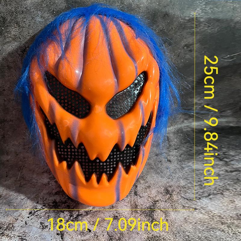 Halloweenská hororová maska ďábla, maska dýně, vtipná cosplay maska pro hraní rolí, démonický teror, karnevalová párty, kostýmní rekvizity