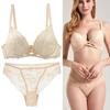 European and American Plus Size Lace Sexy Bra Set Ladies Fashion Gathering Underwear Skin-friendly Breathable Underwear