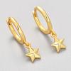 925 Silver Earrings For Women Trendy Heart Star Zircon Earring Jewelry Prevent Allergy Party Accessories Gift