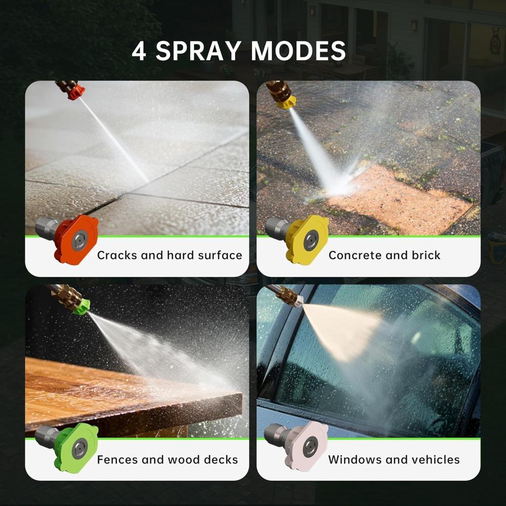 Pressure Washer, Power Washer with 4 Quick Connect Nozzles, High Pressure Cleaning Machine with Foam Cannon for Cars/Fences/Driv