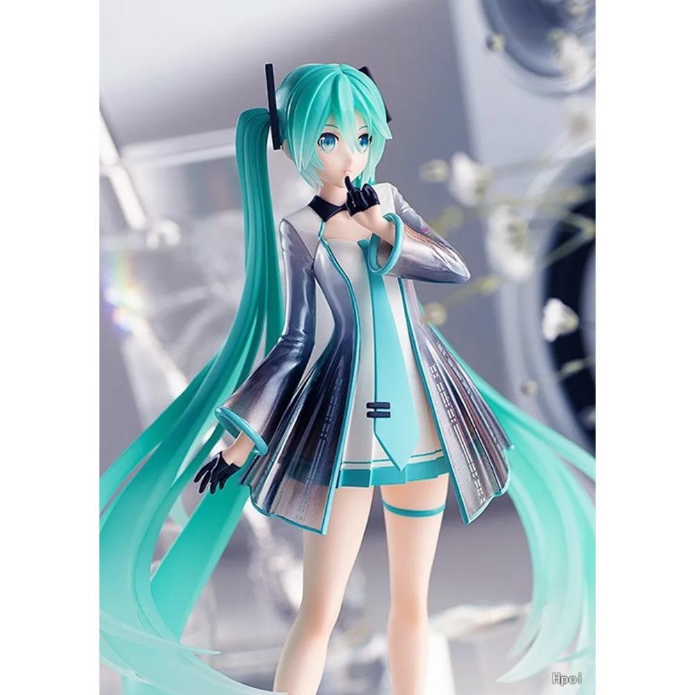 18CM Singing Hatsune Miku Sense Of Technology Animation Model Anime Figure Toy Gift Collection Base Standing Kawayi Girl Figuine