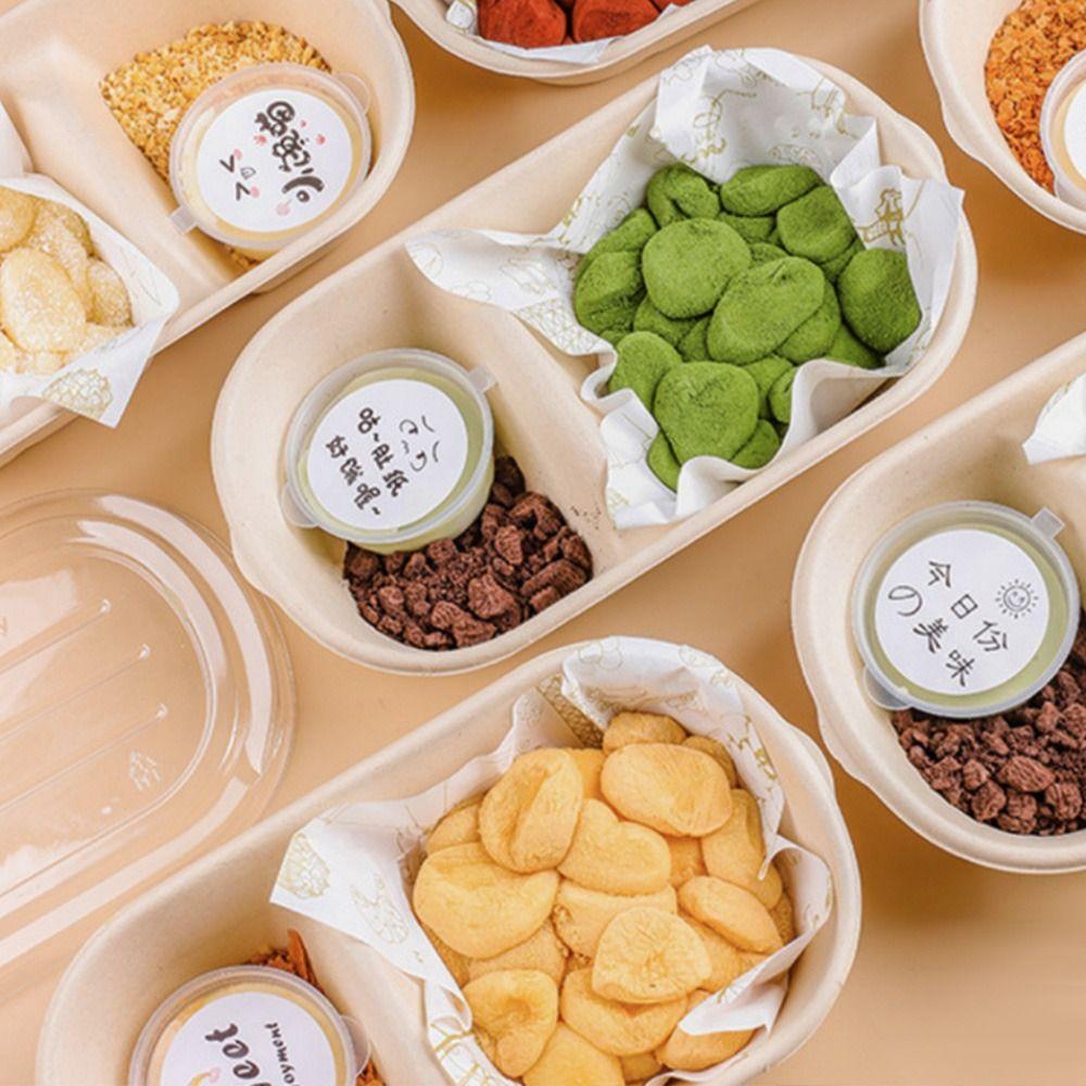 Paper Light Food Box Degradable Fitness Paper Pulp Lunch Box Thick Bento Box 500ml/700ml/850ml/1000ml Disposable Packing