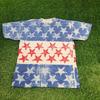 Vintage 80s American Flag Stars AOP Shirt Large 22x27 Crop