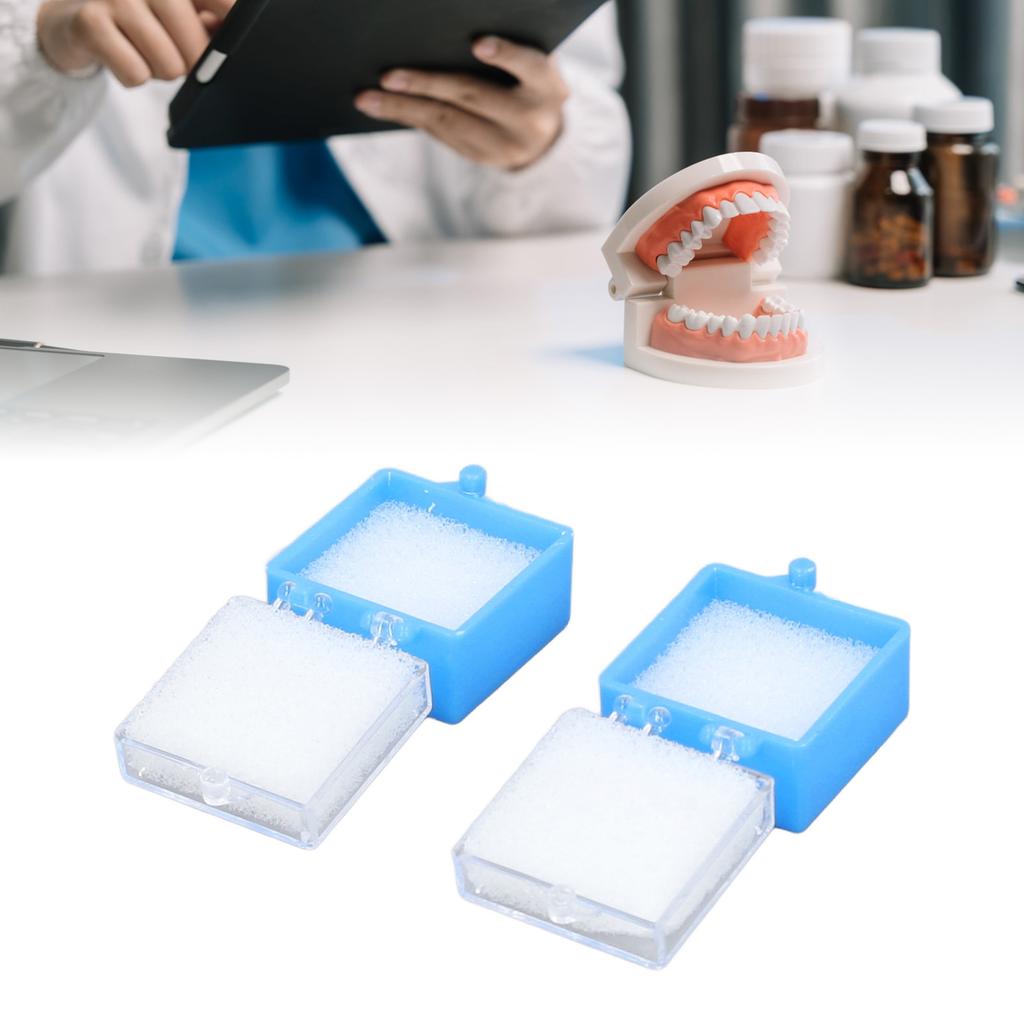 20pcs Dental Crown Boxes with Foam Plastic Dental Bridge Boxes Denture Crown Veneer Storage Case for Dental Laboratory Clinic