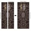 Elegant black screen door mural sticker - self-adhesive iron wall sticker, suitable for modern home decoration, perfect for room