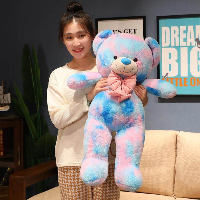 Giant American Bear Plush Doll Soft Animal Colorful Bear Stuffed Toys Kids Valentine Lover Birthday Gift