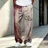 Men's Knit Halloween Print Pants, Long Length Casual Bottoms
