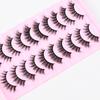 10 Paar Dicke Falsche Wimpern Dreidimensional Geschwungen Flauschig Hörnchenförmige Katzenaugen-Wimpern 2026
