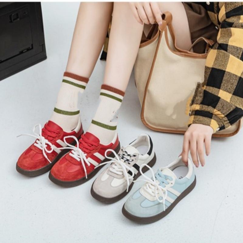 Spring/Autumn Lace-Up Comfortable Large Size Walking Shoes Fashionable New Round Head Sexy Thick Sole Casual Sneakers For Women