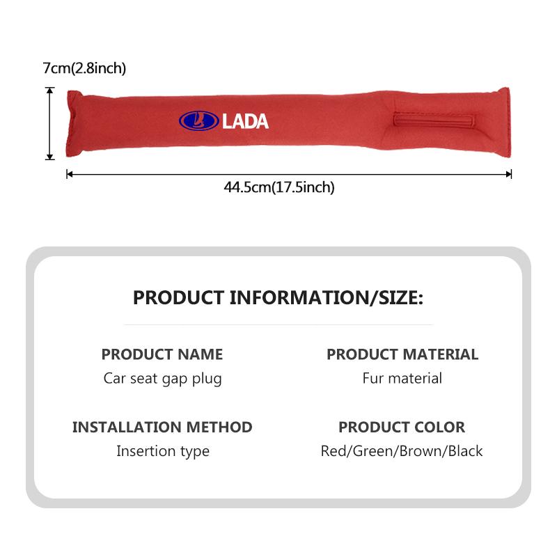 AIVAFW1 For Lada Universal Car Seat Gap Stopper Soft Fur Auto Seat Gap Filling Pad Niva Vesta 4X4 Samara Kalina Largus Priora Granta