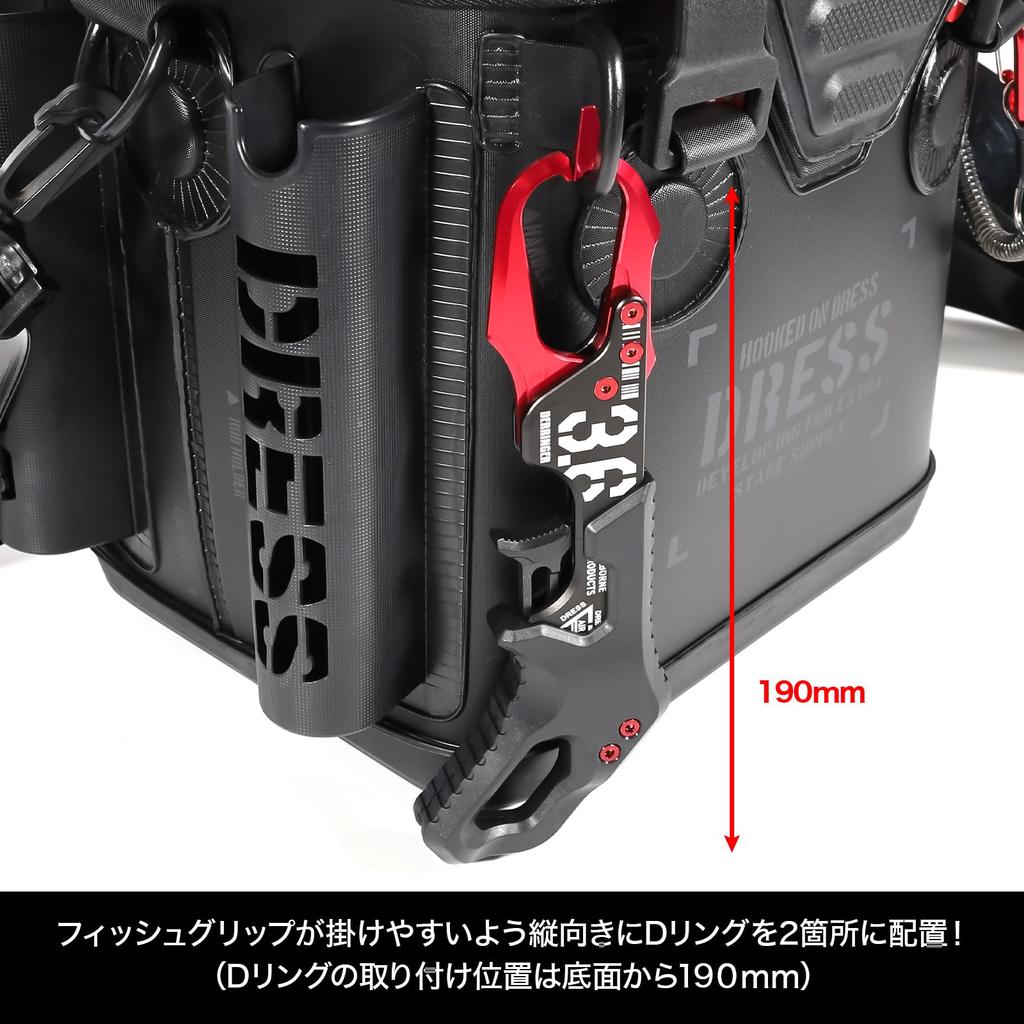 DRESS Fishing Bucket with Micro Mesh Pocket Stealth Black 12L Rod Holder EVA Multifunctional Waterproof Storage Container Tackle Bag