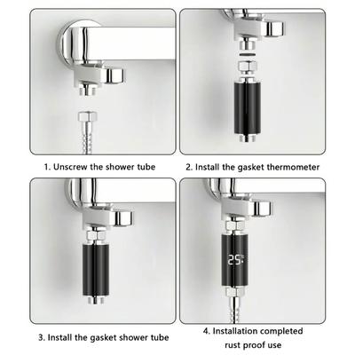 Digital Bathroom Shower Faucet Thermometers LED Display Water Power Thermometers for Bathroom, Camping, Home Enduring
