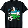Dabbing Penguin Uzbekistan Soccer Fans Jersey Football Lover T-Shirt(1)