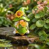 Weather Resistant Resin Crafts Sunflower Gnome Statue Ornaments, Faceless Figurines, Pastoral Indoor Window Sill Ornaments Style Tabletop Figures for