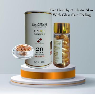 Beaute Glutathione Whitening Collagen Capsule Ampoule-28 Capsule, Anti-Aging, Moisturizing, Korean Cosmetics, Kbeauty, Sample