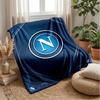 Coperta in Pile di Flanella Morbida Napoli FC Leggera Accogliente Calda Coperta da Lancio per Divano Letto Decorazione per la Casa