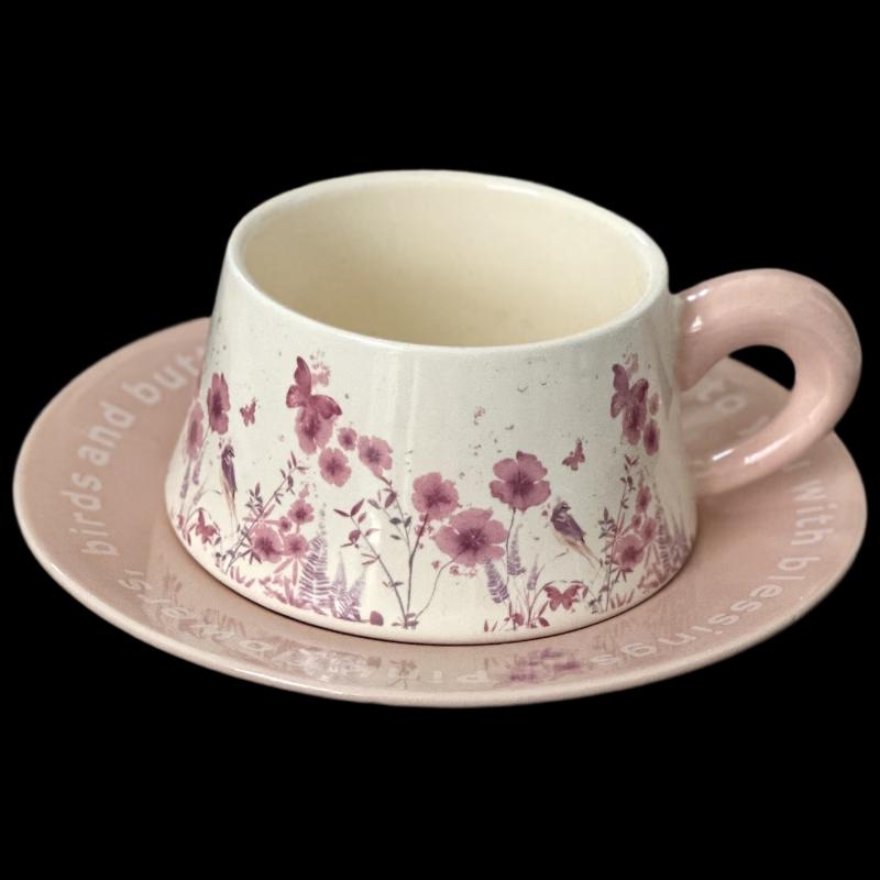Shangqi Ceramic Coffee Cup with Saucer