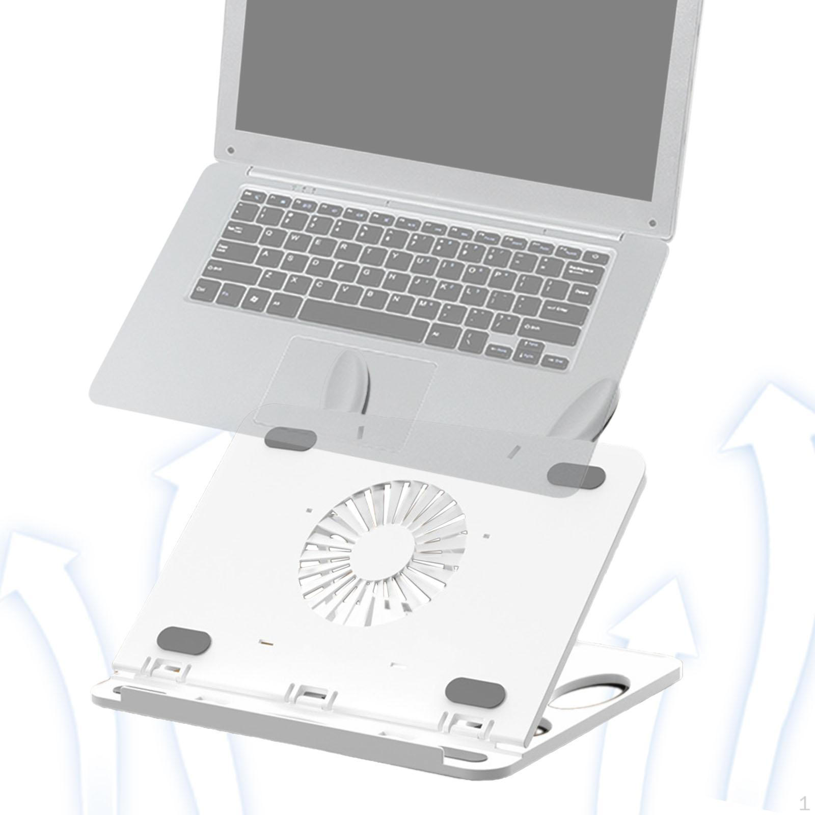 

Регулируемая подставка для ноутбука Складная подставка с охлаждением для компьютера, ноутбука, белый
