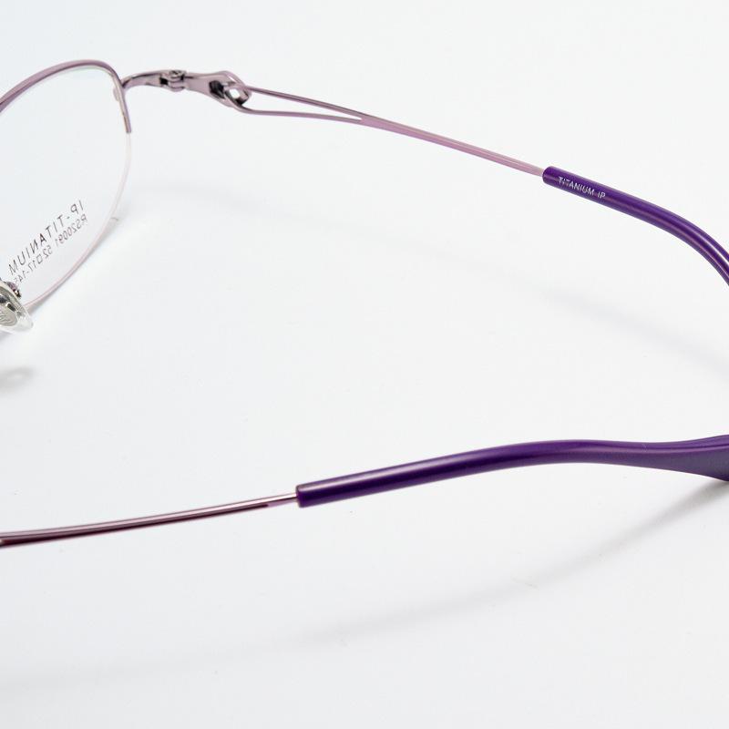 Women's Elegant Ultralight Pure Titanium Half-Rim Glasses for Myopia, Astigmatism, or Reading