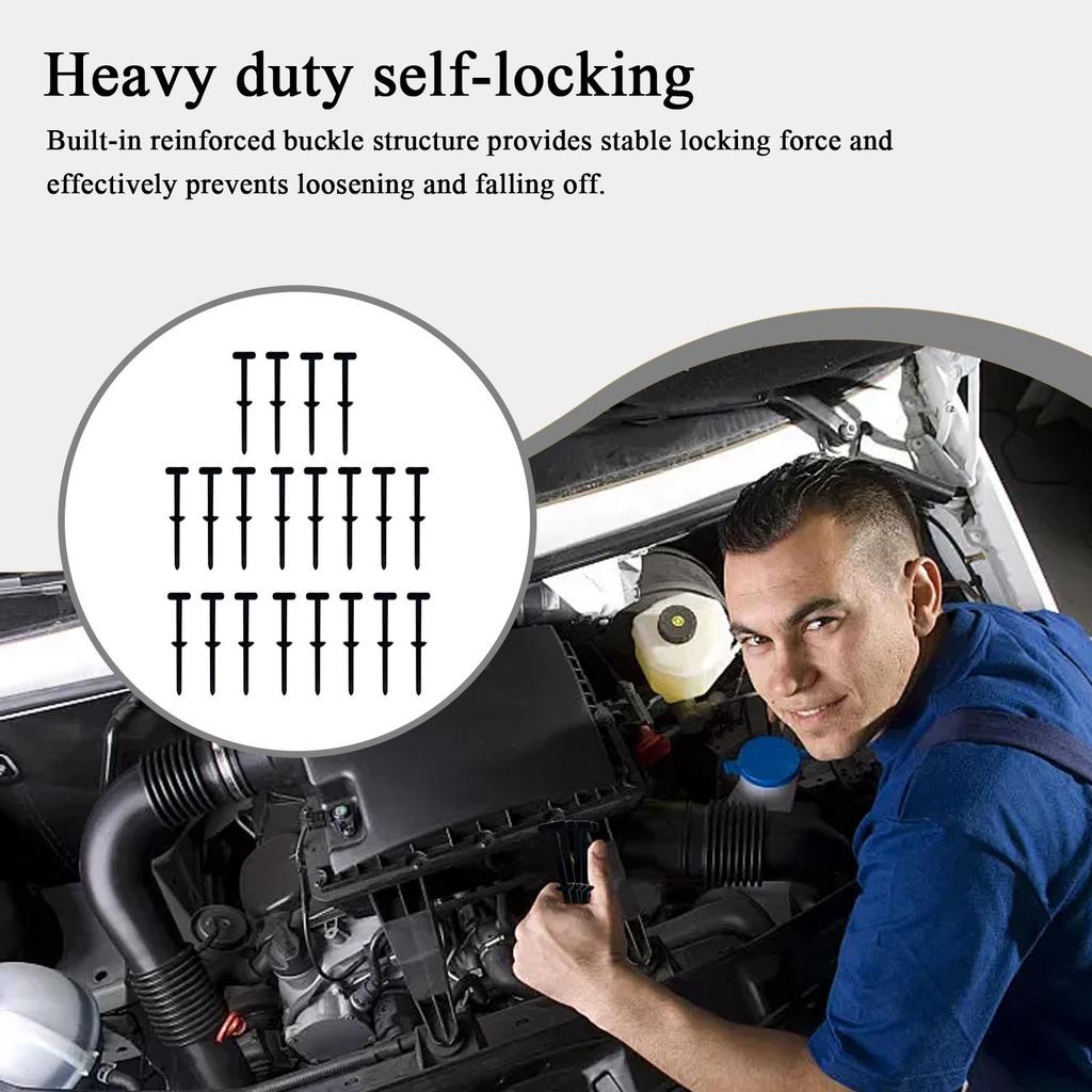 New Car Cable Ties 20/50Pcs Automotive Wire Fasteners Buckle Set Self-locking Tie Fastening Rings Zipper Wrap Straps