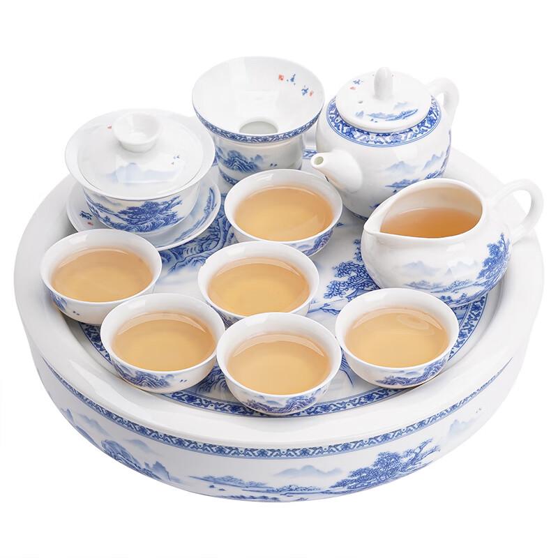 Susu Ceramics Chinese Blue & White Kung Fu Tea Set