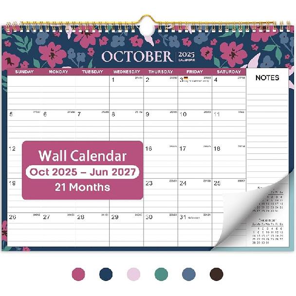 2026 Calendar,18-Month Wall Calendar Runs from Jan 2026 to Jun 2027, 11.5" x 14.7", Large Monthly Calendar with Twin-Wire Binding, Perfect for Home