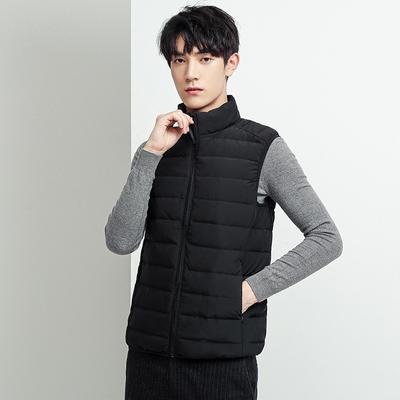 Thin Down Stand-up Collar Vest Men's Winter New Slim-fit Light Short