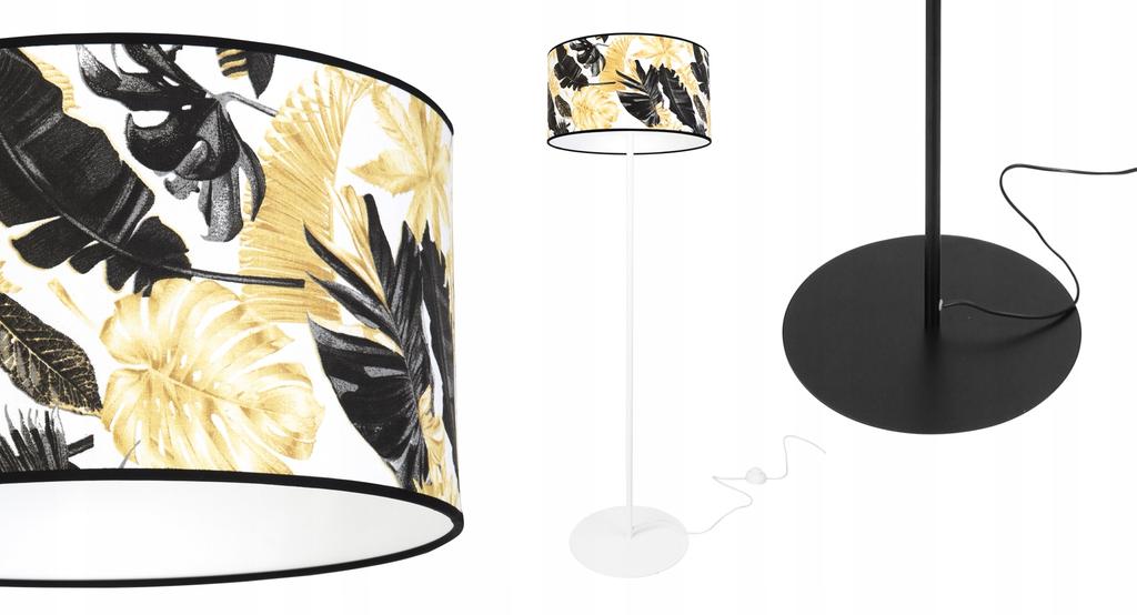 Elegant Floor Lamp, Golden Flower Lampshade, Led