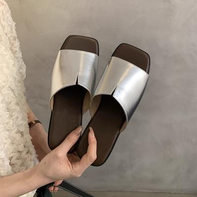 Women's Slippers Women Wear 2024 New Korean Version of Fairy Beach Soft Flat One-word Sandals When Going Out In Summer