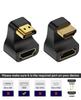Poyiccot 8K HDMI 48Gbps HDMI Conversion Adapter 180 Degree Angle Change Male To Female HDMI Extension Adapter TV Stick PC Compatible Gold Plated Set